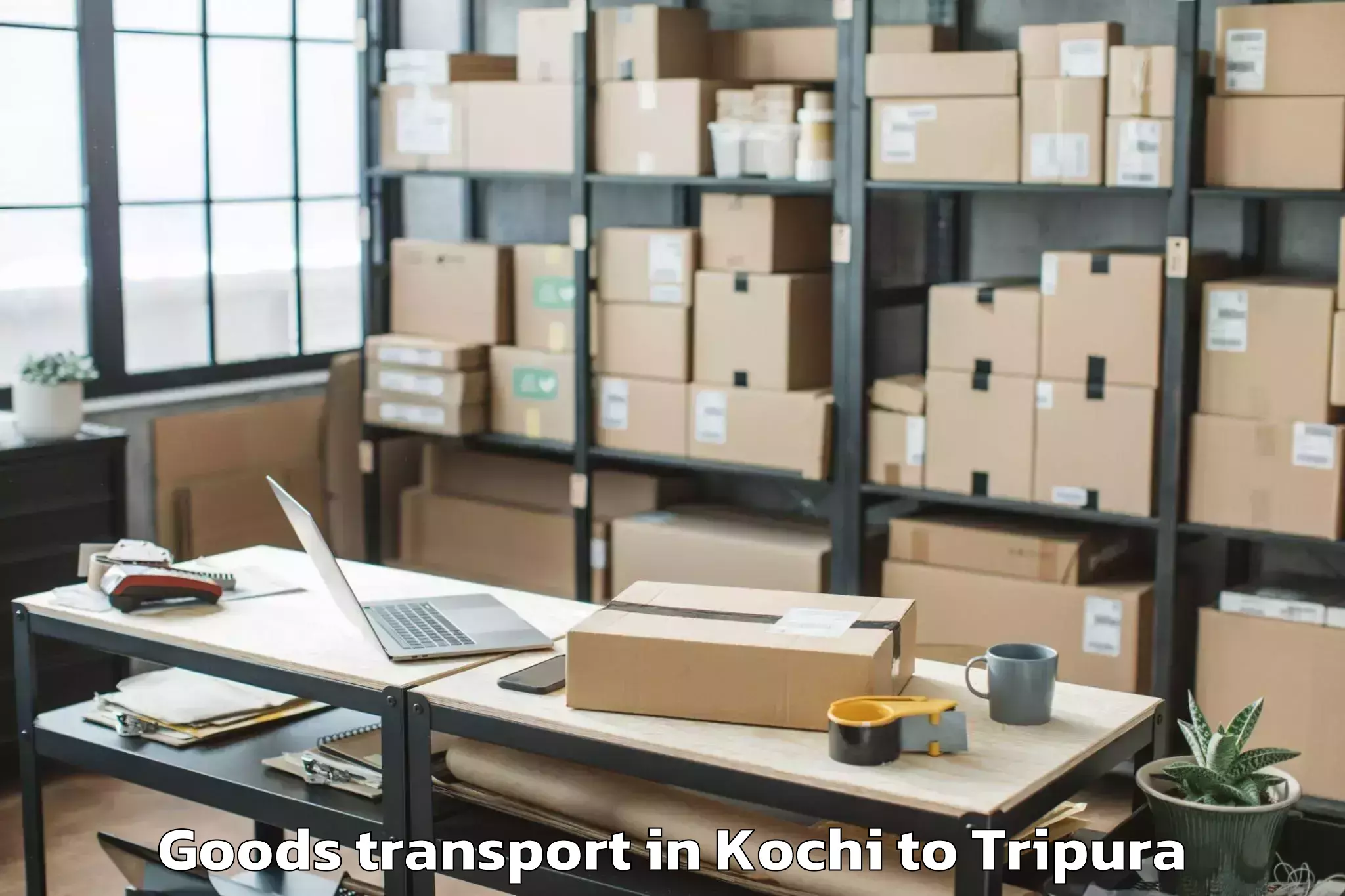 Professional Kochi to Ambasa Goods Transport